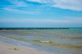 Wooden groynes at fischland-darÃÅ¸-zingst peninsula